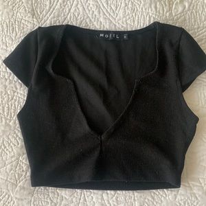 Princess Polly Black Crop Top
